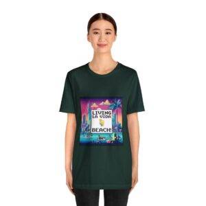 Living La Vida, Beach! / Men's Miami Pixel T-shirt - Imagen 88
