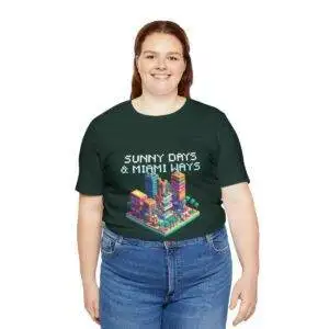 Sunny Days / Men's Miami Pixel T-shirt - Imagen 91