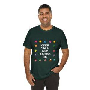 Keep Calm and Samba on / Men's Miami Pixel T-shirt - Imagen 92