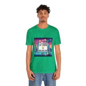 Living La Vida, Beach! / Men's Miami Pixel T-shirt