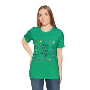 Keep Calm and Samba on / Men's Miami Pixel T-shirt - Imagen 5