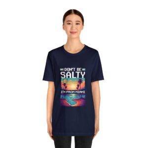Don't be salty / Men's Miami Pixel T-shirt - Imagen 136