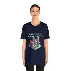 Sunny Days / Men's Miami Pixel T-shirt - Imagen 136