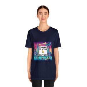 Living La Vida, Beach! / Men's Miami Pixel T-shirt - Imagen 136