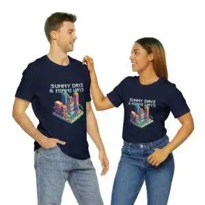 Sunny Days / Men's Miami Pixel T-shirt - Imagen 142