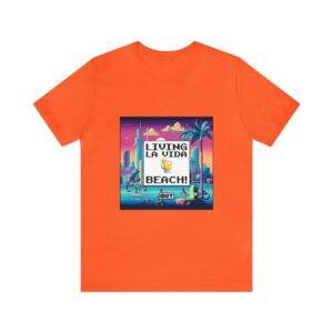 Living La Vida, Beach! / Men's Miami Pixel T-shirt - Imagen 38