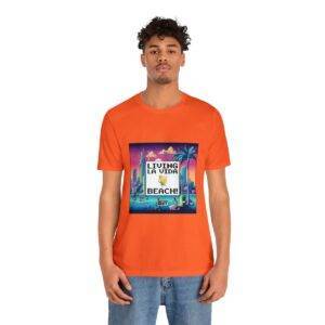 Living La Vida, Beach! / Men's Miami Pixel T-shirt - Imagen 37