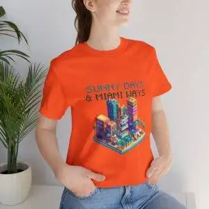 Sunny Days / Men's Miami Pixel T-shirt - Imagen 45