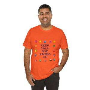 Keep Calm and Samba on / Men's Miami Pixel T-shirt - Imagen 44
