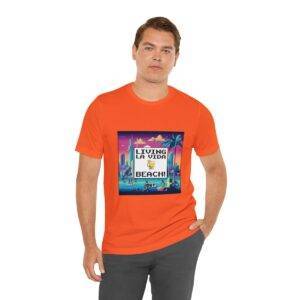 Living La Vida, Beach! / Men's Miami Pixel T-shirt - Imagen 42