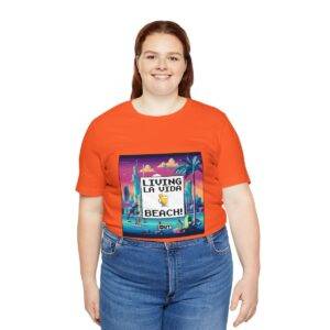 Living La Vida, Beach! / Men's Miami Pixel T-shirt - Imagen 43