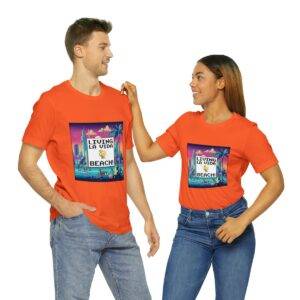 Living La Vida, Beach! / Men's Miami Pixel T-shirt - Imagen 46