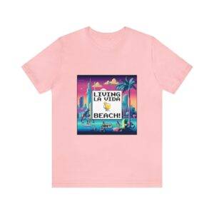 Living La Vida, Beach! / Men's Miami Pixel T-shirt - Imagen 146