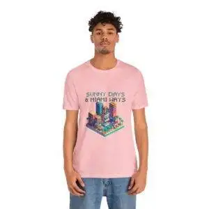 Sunny Days / Men's Miami Pixel T-shirt - Imagen 145