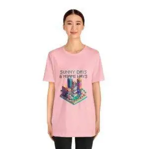 Sunny Days / Men's Miami Pixel T-shirt - Imagen 148