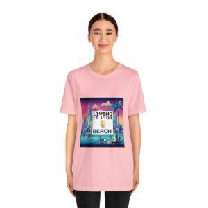 Living La Vida, Beach! / Men's Miami Pixel T-shirt - Imagen 148
