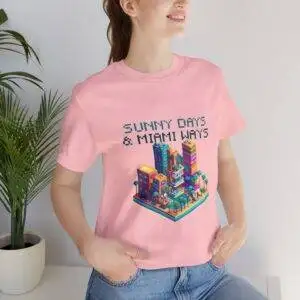 Sunny Days / Men's Miami Pixel T-shirt - Imagen 153