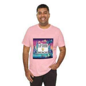 Living La Vida, Beach! / Men's Miami Pixel T-shirt - Imagen 152