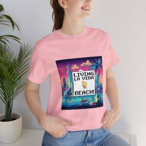 Living La Vida, Beach! / Men's Miami Pixel T-shirt - Imagen 153