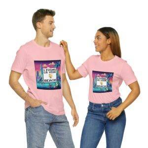 Living La Vida, Beach! / Men's Miami Pixel T-shirt - Imagen 154