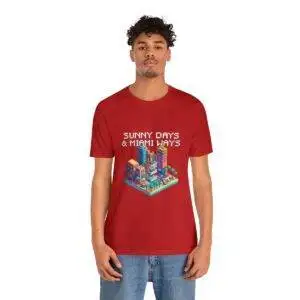 Sunny Days / Men's Miami Pixel T-shirt - Imagen 157