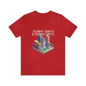 Sunny Days / Men's Miami Pixel T-shirt - Imagen 158