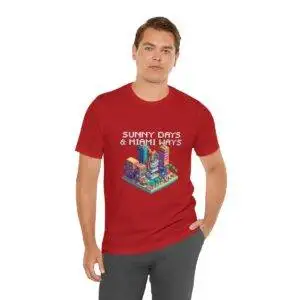 Sunny Days / Men's Miami Pixel T-shirt - Imagen 162
