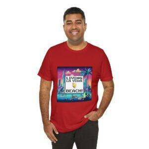 Living La Vida, Beach! / Men's Miami Pixel T-shirt - Imagen 164