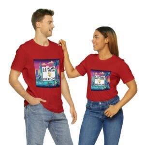 Living La Vida, Beach! / Men's Miami Pixel T-shirt - Imagen 166