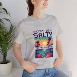Don't be salty / Men's Miami Pixel T-shirt - Imagen 81