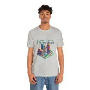 Sunny Days / Men's Miami Pixel T-shirt - Imagen 73