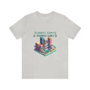 Sunny Days / Men's Miami Pixel T-shirt - Imagen 74