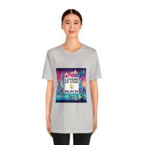 Living La Vida, Beach! / Men's Miami Pixel T-shirt - Imagen 76