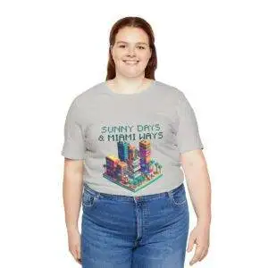 Sunny Days / Men's Miami Pixel T-shirt - Imagen 79