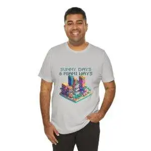 Sunny Days / Men's Miami Pixel T-shirt - Imagen 80