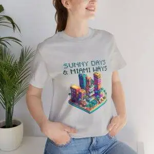 Sunny Days / Men's Miami Pixel T-shirt - Imagen 81