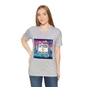 Living La Vida, Beach! / Men's Miami Pixel T-shirt - Imagen 77