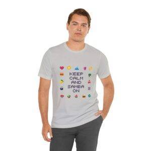 Keep Calm and Samba on / Men's Miami Pixel T-shirt - Imagen 78