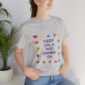 Keep Calm and Samba on / Men's Miami Pixel T-shirt - Imagen 81