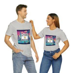 Living La Vida, Beach! / Men's Miami Pixel T-shirt - Imagen 82