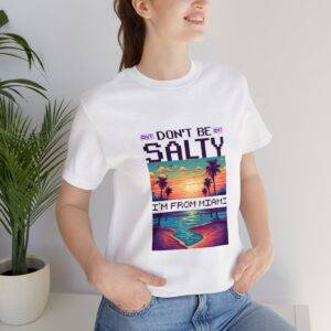 Don't be salty / Men's Miami Pixel T-shirt - Imagen 21