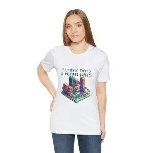 Sunny Days / Men's Miami Pixel T-shirt - Imagen 17
