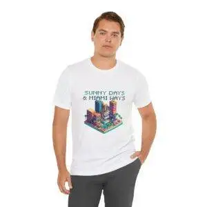 Sunny Days / Men's Miami Pixel T-shirt - Imagen 18