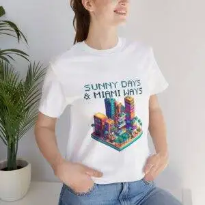 Sunny Days / Men's Miami Pixel T-shirt - Imagen 21