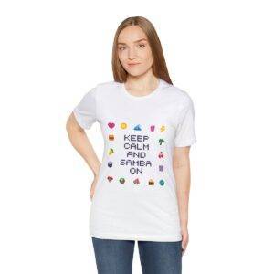 Keep Calm and Samba on / Men's Miami Pixel T-shirt - Imagen 17