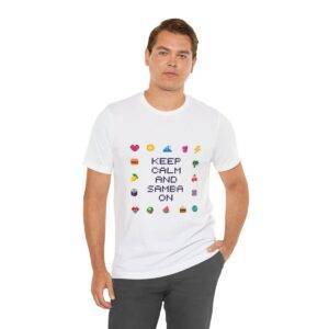 Keep Calm and Samba on / Men's Miami Pixel T-shirt - Imagen 18