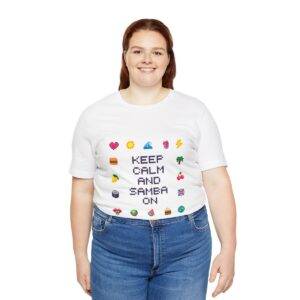 Keep Calm and Samba on / Men's Miami Pixel T-shirt - Imagen 19