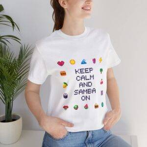 Keep Calm and Samba on / Men's Miami Pixel T-shirt - Imagen 21