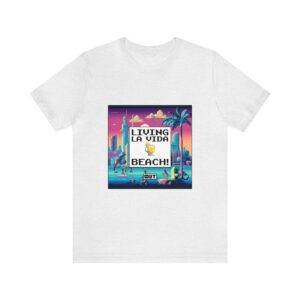 Living La Vida, Beach! / Men's Miami Pixel T-shirt - Imagen 26