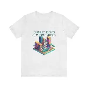 Sunny Days / Men's Miami Pixel T-shirt - Imagen 26
